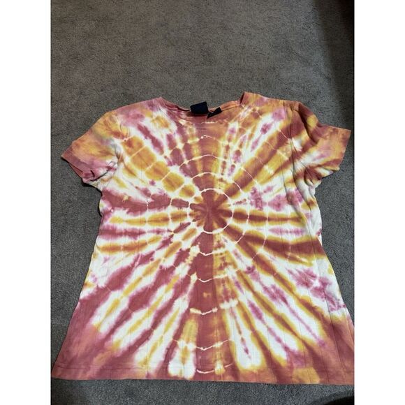 Vtg Y2k ‎ Women's Route 66 Top Size XL Pink Tye Dye Tee Top - Picture 1 of 3